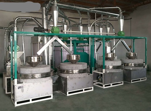 四組石磨面粉機（平篩）